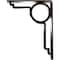 Ekena Millwork Maria Wrought Iron Bracket, (Triple center brace), Antiqued Bronze 2"W x 7 1/2"D x 10"H BKTM02X07X10TMAABZ - alternate 8